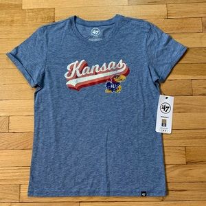 Kansas Jayhawks Tri Blend Tee - NWT